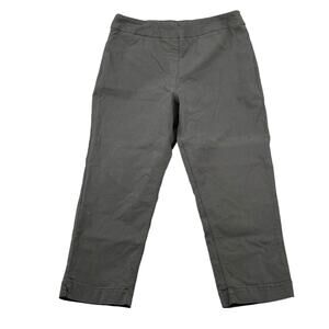 Soft Surroundings Pants Womens Large Black Pull On Crop Slim Leg Stretch Comfort